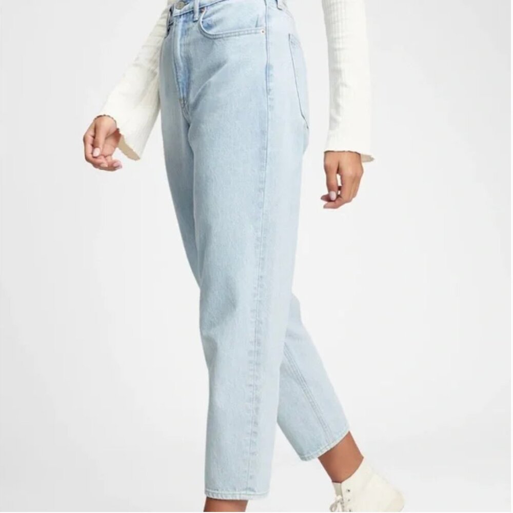 High rise gap barrel jeans with washwell